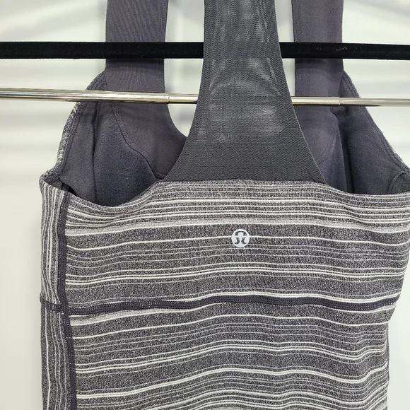 Lululemon Athletic Tank Top Built-In Support Gray Scoop Size Small - Picture 6 of 7